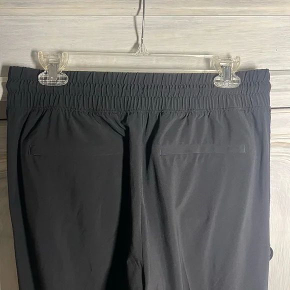 Athleta Black Avenue Wide Leg Cropped Pants Athleisure Travel Lounge - Picture 11 of 11